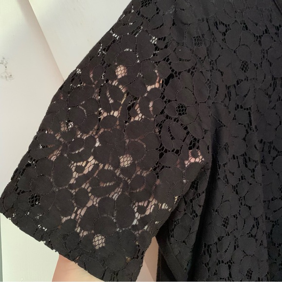 Black Lace Sheer Blouse - Picture 6 of 15